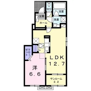 フォンテーネ I【1階】の間取り