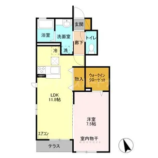 フォンテーヌ【1階】の間取り