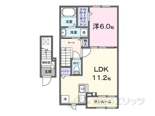 セレスティアI【2階】の間取り