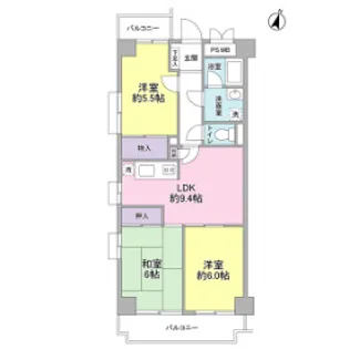 パークロード相模原【4階】の間取り