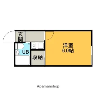 オーガスタ六十谷【1階】の間取り