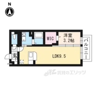 シャルマンコート楠葉【2階】の間取り