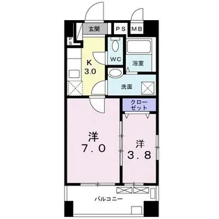 グランシャリオ 清瀬【5階】の間取り