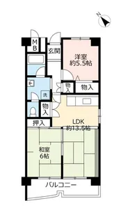 UR南港しらなみ【3階】の間取り