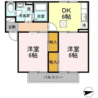 ハイツカスターニエ【1階】の間取り