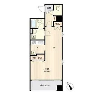 アーバンフラッツ榴ヶ岡【4階】の間取り