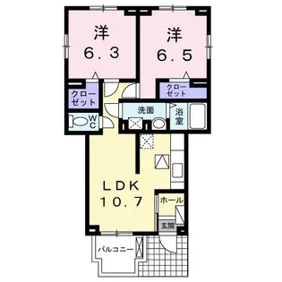 Grace壱番館【1階】の間取り