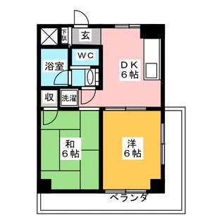 パークヒルズ越前屋【7階】の間取り