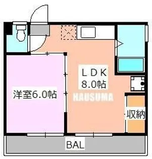 メゾン神谷【2階】の間取り