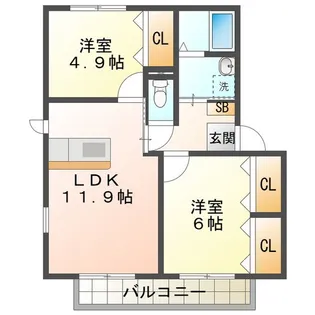 アヴィオン【1階】の間取り