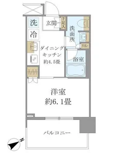 Brillia Tower 浜離宮【10階】の間取り