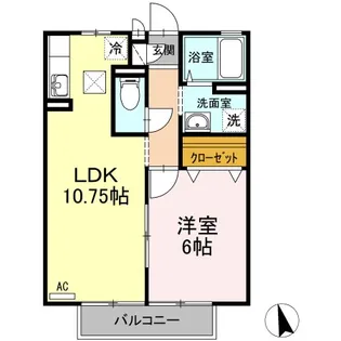 エスポワールA【1階】の間取り