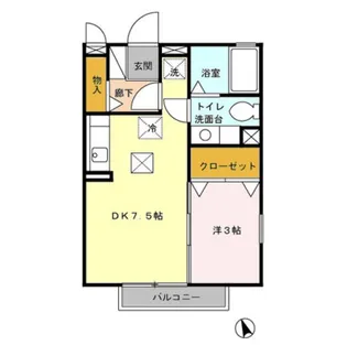 プレイス・パル【1階】の間取り