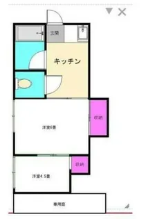 第2横山台ハイツ【1階】の間取り