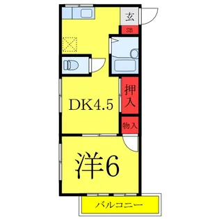 エレガンスコーポ【1階】の間取り