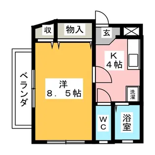 ジュネスケンイチII【2階】の間取り