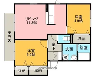 アムールダイコクC棟【1階】の間取り