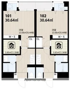 SKビル拾四番館【1階】の間取り