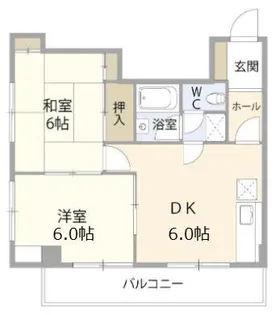 ロイヤル大和【4階】の間取り
