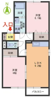 ルミナス内田C棟【1階】の間取り