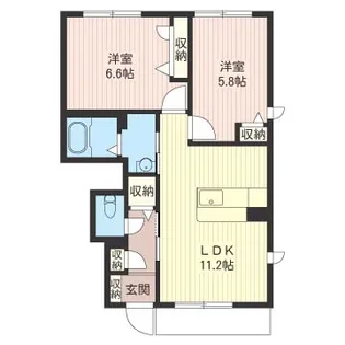 プレステージE棟【1階】の間取り