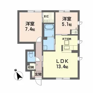 サニーコート・サトウB【1階】の間取り