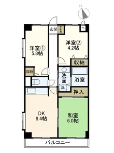 メゾンドフレール【1階】の間取り