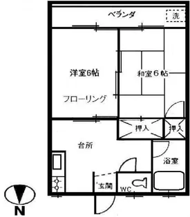 国井コーポ【3階】の間取り