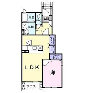 リバーサイドガーデン イースト【1階】の間取り