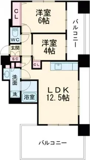 クレヴィアリグゼ日暮里【13階】の間取り