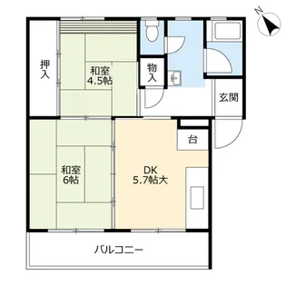UR徳力【4階】の間取り