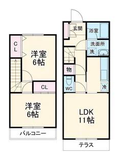 ルーヴル秋津Aの間取り