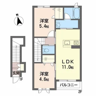 アトリエール【2階】の間取り