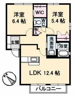 サンセットガーデン A棟【2階】の間取り
