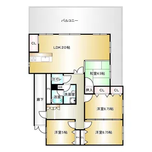 K-HOUSE大中【6階】の間取り
