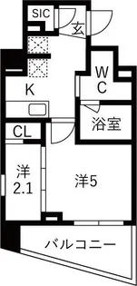 GRAN PASEO蒲田III【9階】の間取り