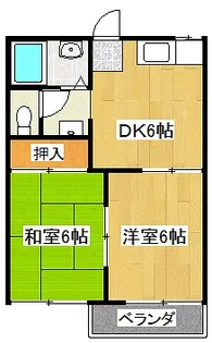 フレグランス美坂B【2階】の間取り