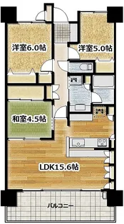 サーパス宇都宮一番町セントマークス【6階】の間取り