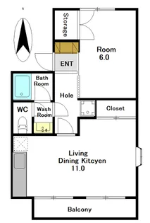 メゾンシャルマン36A【1階】の間取り