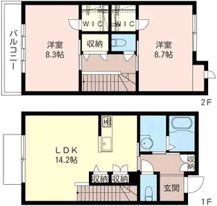 ヴィラーチェ桜台【1階】の間取り