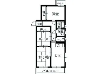 マンションHU【4階】の間取り