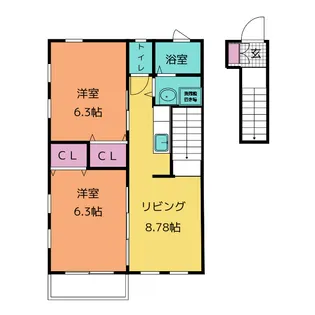 ウィンザーコート【2階】の間取り