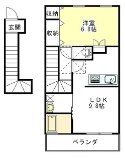 プレタメゾン伍号館【2階】の間取り