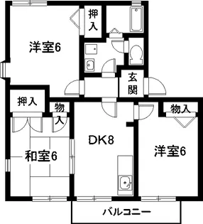 フレグランス 新栄 B棟【2階】の間取り