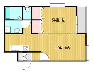 新潟県新潟市秋葉区程島【アパート】の間取り