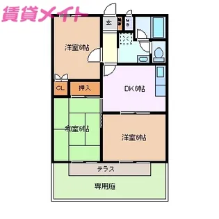 グリーンパーク松原【1階】の間取り