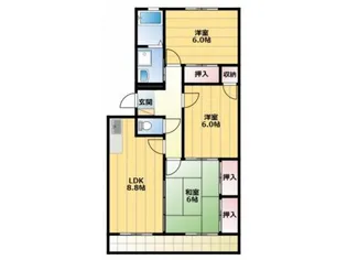 コーポ仲田【3階】の間取り