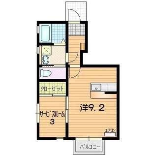 1SKの間取り画像