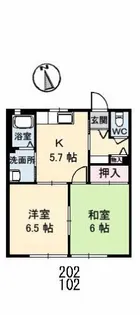 シャーメゾン ペリート【2階】の間取り