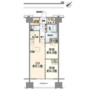 メイツ ザ・マークス新横浜【2階】の間取り